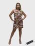 CHACHA Ruffle Knee length PRINTED Dress - D2760